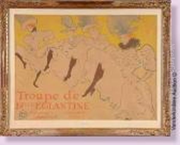 Troupe De Mlle. Eglantine Oil Painting by Henri De Toulouse-Lautrec