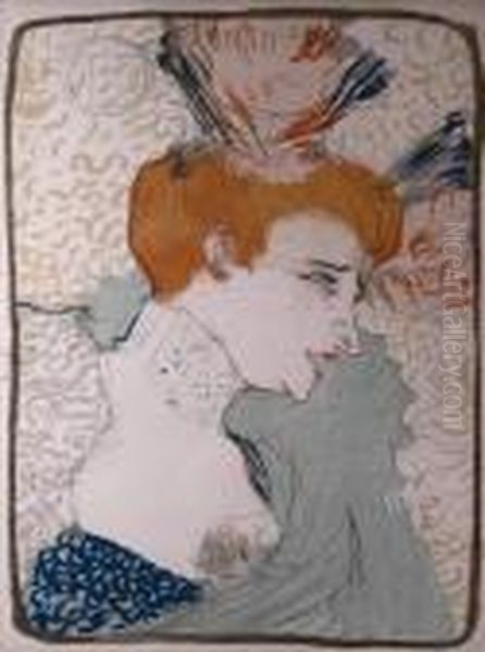 'mademoiselle Marcelle Lender, En Buste' Oil Painting by Henri De Toulouse-Lautrec