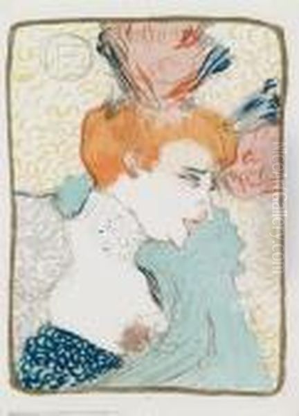 Mademoiselle Marcellelender -en Buste Oil Painting by Henri De Toulouse-Lautrec