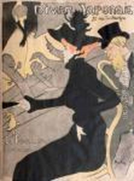 Le Divan Japonais Oil Painting by Henri De Toulouse-Lautrec