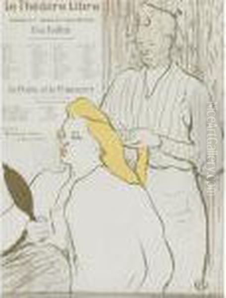 Le Coiffure, Programme Du Theatre Libre Oil Painting by Henri De Toulouse-Lautrec