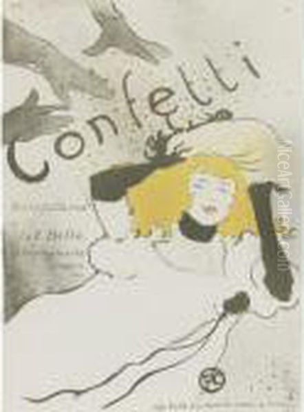 Confetti Oil Painting by Henri De Toulouse-Lautrec