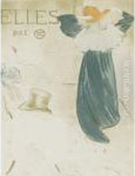 Frontispiece For 'elles' Oil Painting by Henri De Toulouse-Lautrec