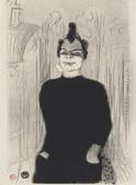 A La Gaiete Rochechouart: Nicolle Oil Painting by Henri De Toulouse-Lautrec