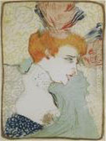 Mademoiselle Marcelle Lender En Buste Oil Painting by Henri De Toulouse-Lautrec