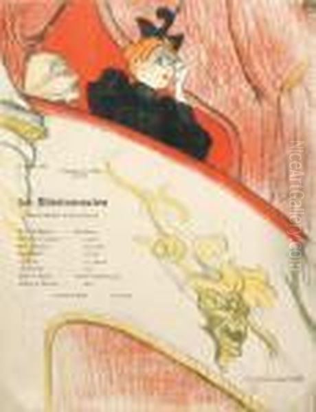 La Loge Au Mascaron Dore Oil Painting by Henri De Toulouse-Lautrec