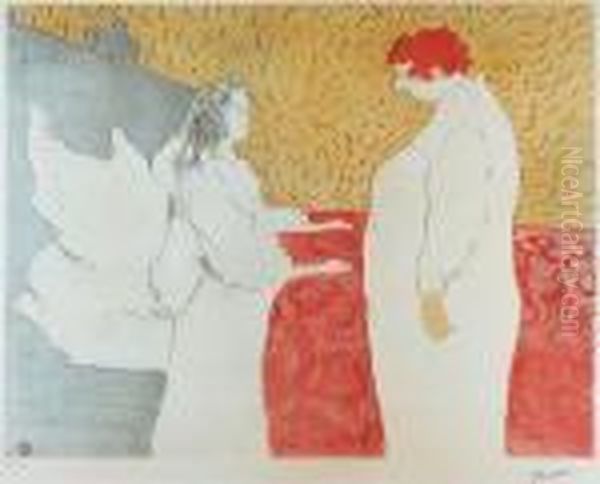 Kobieta Na Lozku Oil Painting by Henri De Toulouse-Lautrec