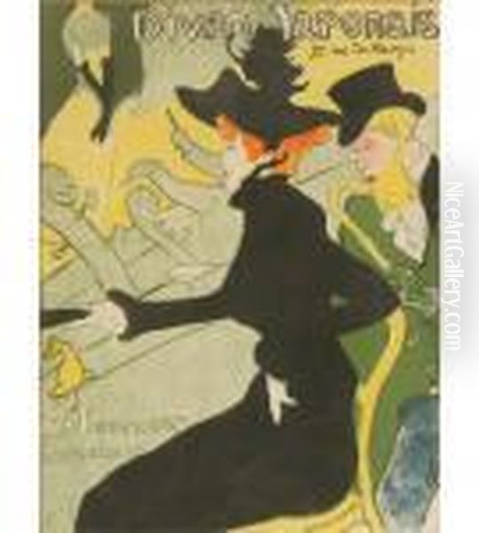 Divan Japonais Oil Painting by Henri De Toulouse-Lautrec