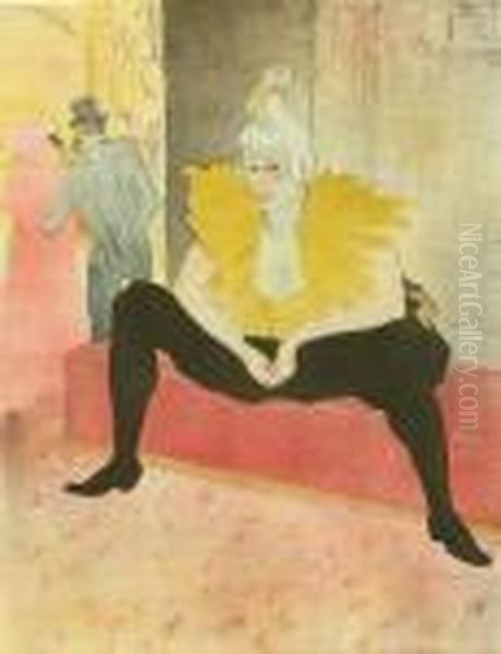 La Clownesse Assise Oil Painting by Henri De Toulouse-Lautrec