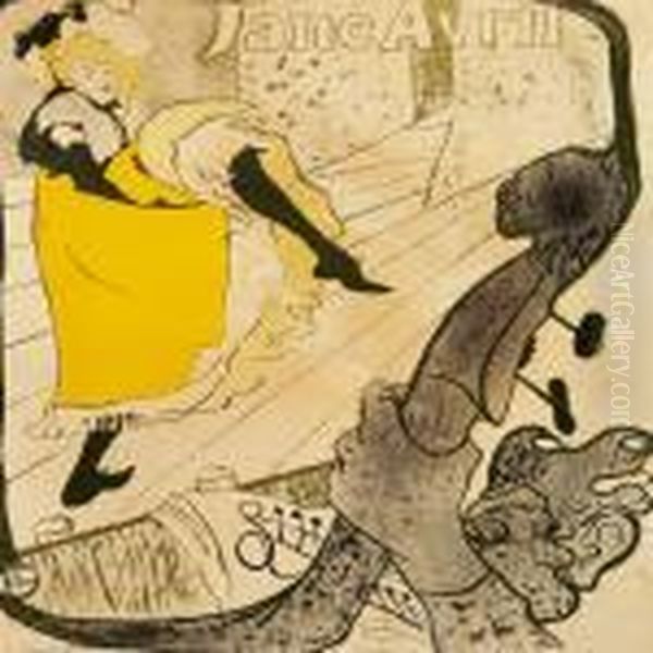 Jane Avril Oil Painting by Henri De Toulouse-Lautrec