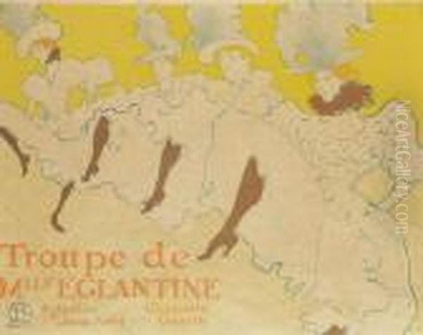 La Troupe De Mademoiselle Eglantine Oil Painting by Henri De Toulouse-Lautrec