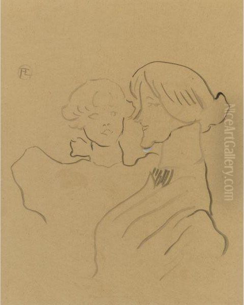 Les Deux Soeurs Legendaries Oil Painting by Henri De Toulouse-Lautrec