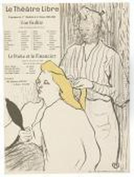 La Coiffure, Programme Du Theatre Libre. Oil Painting by Henri De Toulouse-Lautrec