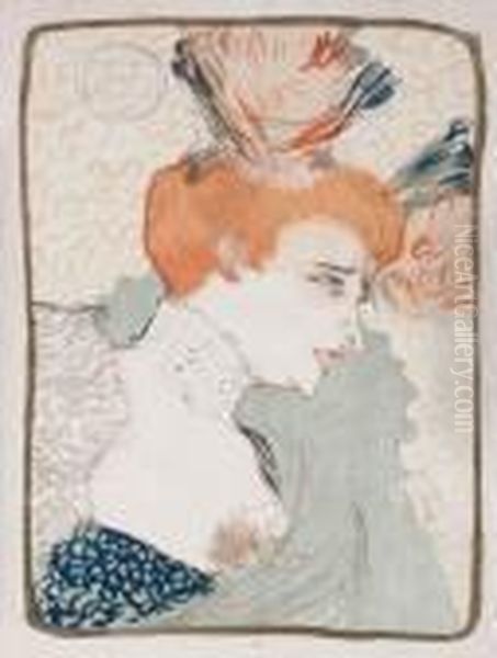 Mademoiselle Marcelle Lender En Buste. Oil Painting by Henri De Toulouse-Lautrec