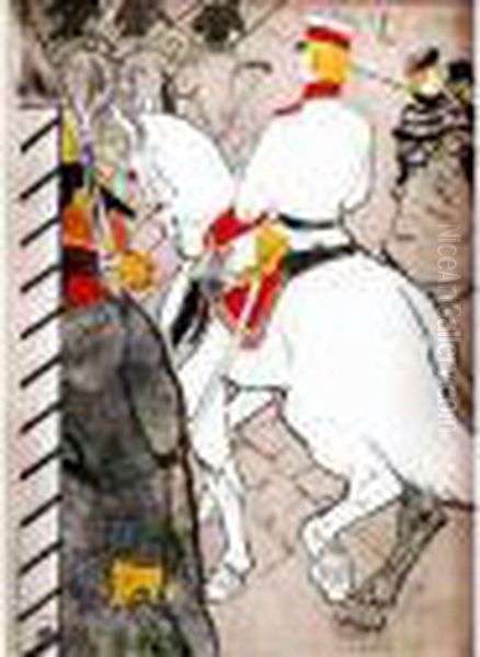 Cavalier Oil Painting by Henri De Toulouse-Lautrec