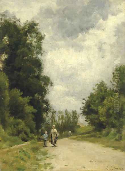 Route de campagne Oil Painting by Stanislas Lepine