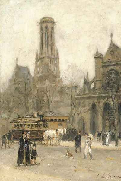 Saint Germain L'Auxerrois, Paris Oil Painting by Stanislas Lepine