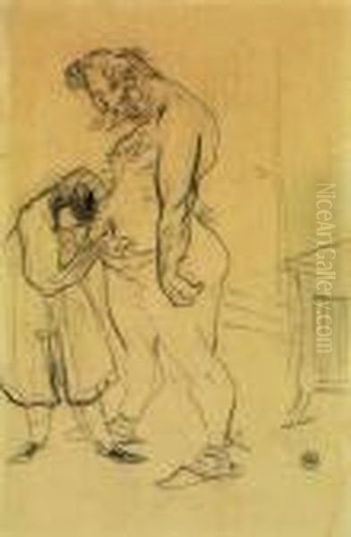 L'auscultation Oil Painting by Henri De Toulouse-Lautrec