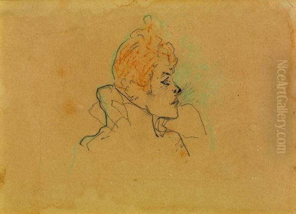 Jeanne Avril Oil Painting by Henri De Toulouse-Lautrec