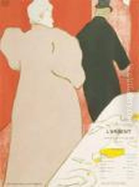 L'argent. Programme Pour Le Theatre Libre Oil Painting by Henri De Toulouse-Lautrec