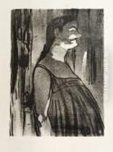 Madame Abdala. Planche Pour Le Cafe-concert. Oil Painting by Henri De Toulouse-Lautrec