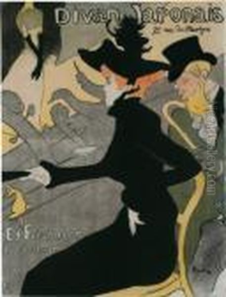 Divan Japonais Oil Painting by Henri De Toulouse-Lautrec