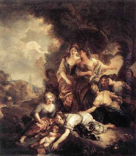 The Finding of Moses 1675-80 Oil Painting by Charles de La Fosse