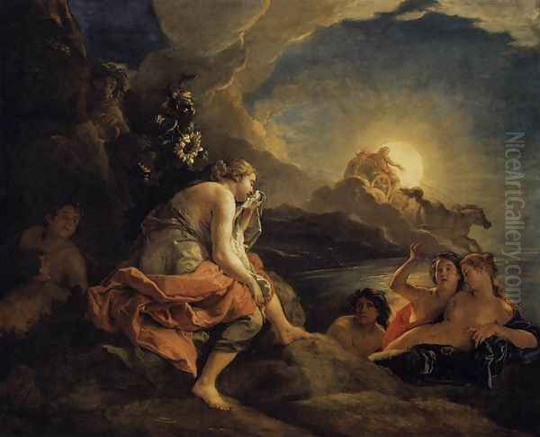 Clytie Transformed into a Sunflower 1688 Oil Painting by Charles de La Fosse