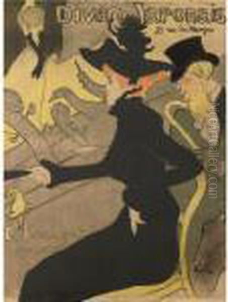 Divan Japonais Oil Painting by Henri De Toulouse-Lautrec