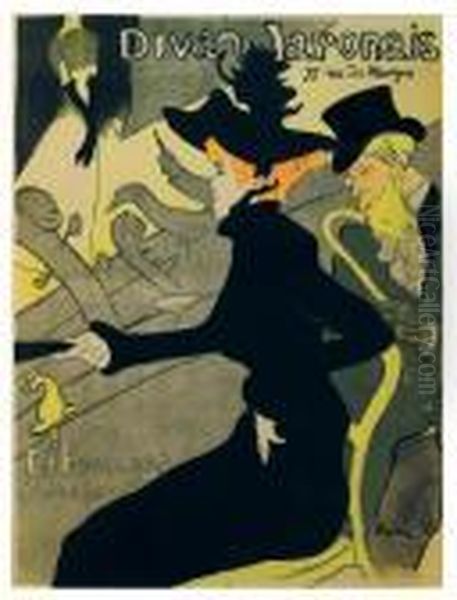 Divan Japonais. Oil Painting by Henri De Toulouse-Lautrec