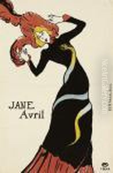 Jane Avril Oil Painting by Henri De Toulouse-Lautrec