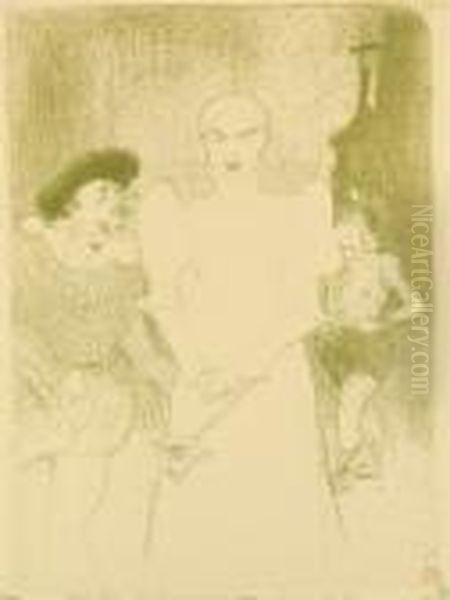 A L'opera, Mme Caron Dans Faust (delteil 49; Adhemar 52; Wittrock 39) Oil Painting by Henri De Toulouse-Lautrec