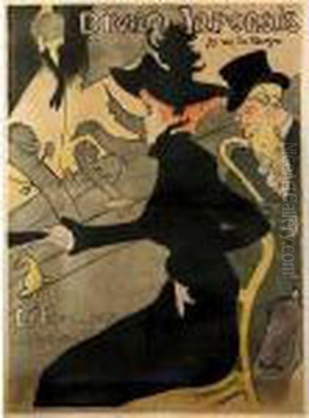 Divan Japonais (delteil 341; Adhemar 11; Wittrock P11) Oil Painting by Henri De Toulouse-Lautrec