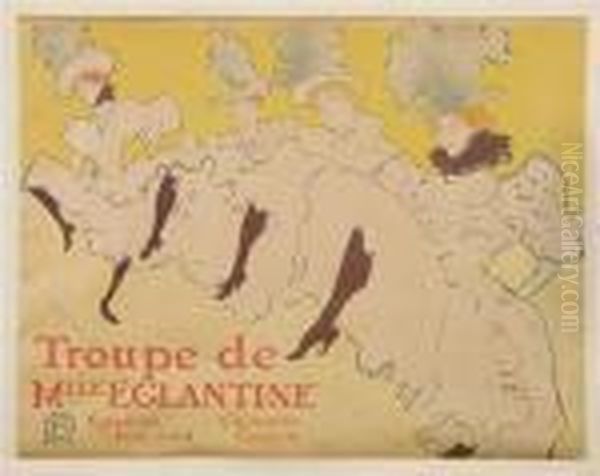 La Troupe De Mademoiselle Eglantine Oil Painting by Henri De Toulouse-Lautrec