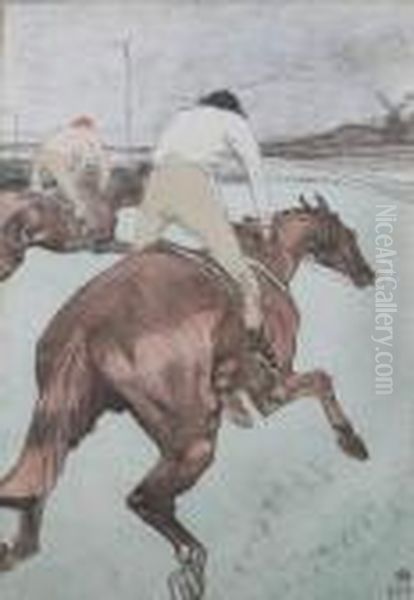 Le Jockey Oil Painting by Henri De Toulouse-Lautrec