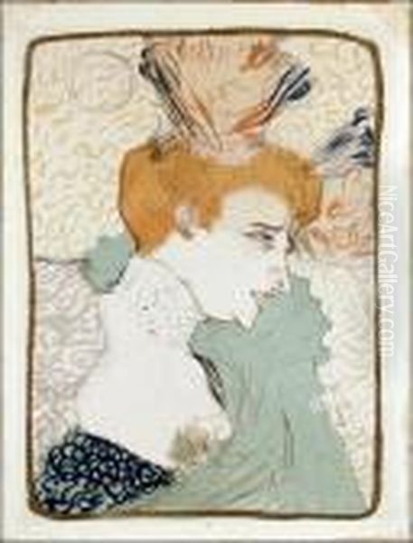 Mademoiselle Marcelle Lender, En Buste Oil Painting by Henri De Toulouse-Lautrec