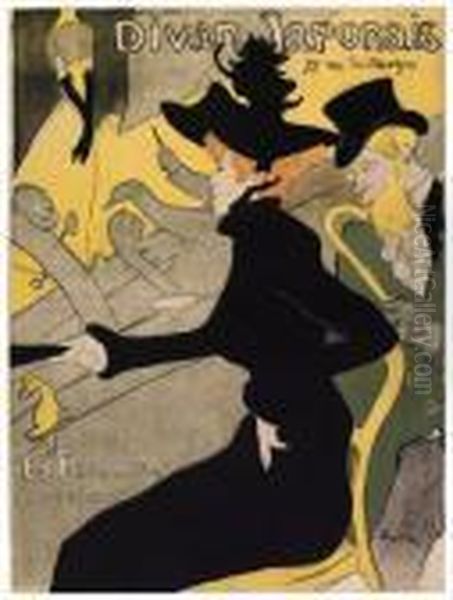 Divan Japonais Oil Painting by Henri De Toulouse-Lautrec