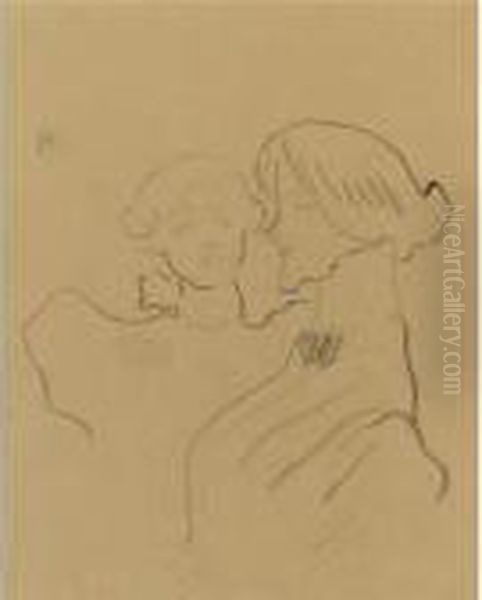 Les Deux Soeurs Legendaries Oil Painting by Henri De Toulouse-Lautrec