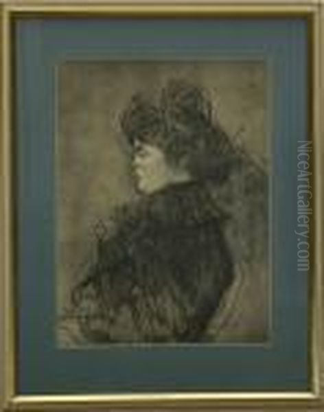 Portrait Of Awoman Oil Painting by Henri De Toulouse-Lautrec