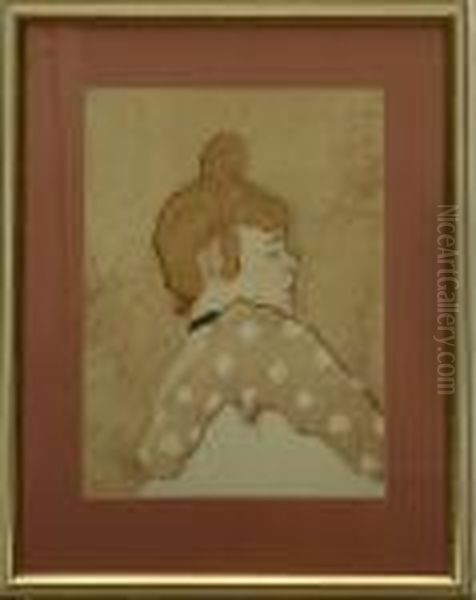 Portrait Of Awoman Oil Painting by Henri De Toulouse-Lautrec