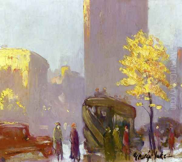 Fifth Avenue, New York Oil Painting by George Luks