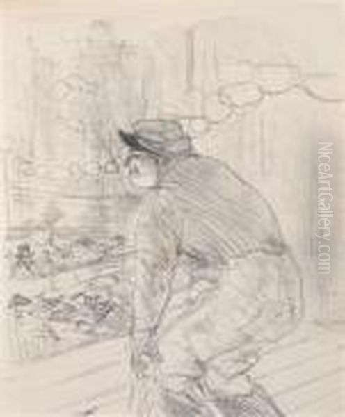 Polin (portraits D'acteurs Et D'actrices L Treiz Lithographies) Oil Painting by Henri De Toulouse-Lautrec