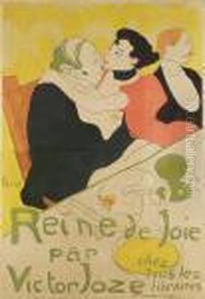 Reine Dejoie (plakat In Zwei Teilen, Mit Der Schrift) Oil Painting by Henri De Toulouse-Lautrec