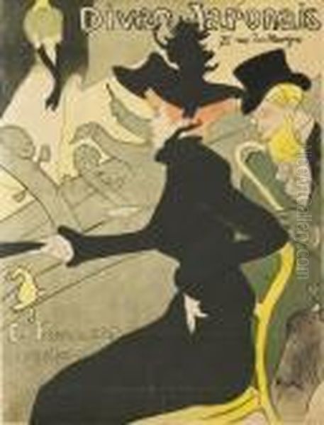 Divan Japonais Oil Painting by Henri De Toulouse-Lautrec