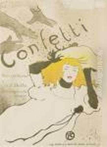 Confetti Oil Painting by Henri De Toulouse-Lautrec