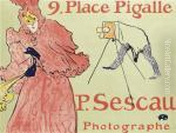 Le Photographe Sescau Oil Painting by Henri De Toulouse-Lautrec