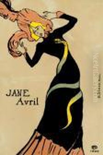 Jane Avril (d. 367; A. 323; W. 29) Oil Painting by Henri De Toulouse-Lautrec