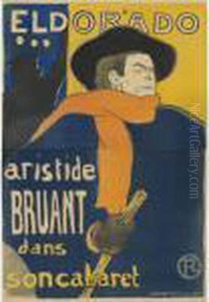 Eldorado, Aristide Bruant Oil Painting by Henri De Toulouse-Lautrec