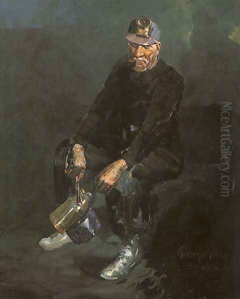 The Miner 1925 Oil Painting by George Luks