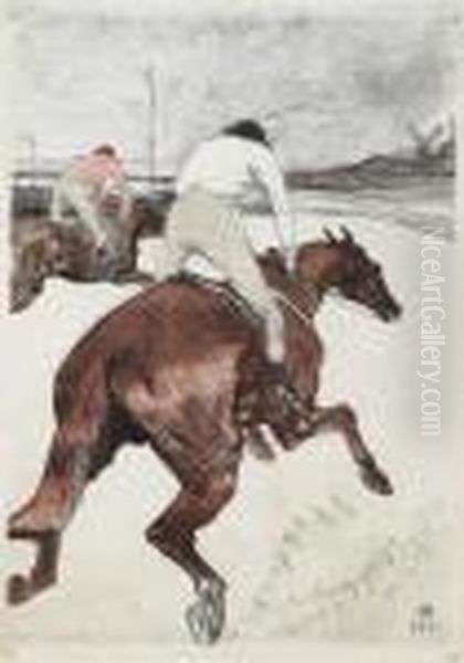 Le Jockey Oil Painting by Henri De Toulouse-Lautrec